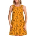 thumbnail image 1 of Balery Fall Cute Simple Scarecrow Vestidos de verano para mujer con estampado: vestido holgado sin mangas, vestido playero informal y cómodo para días calurosos., 1 of 7