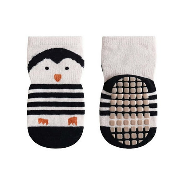 Zwiiyzr Slipper Socks Toddler Newboen Baby Boys Girls 0-5 Years Cute Cartoon Socks Low Cut Socks Keep Warm Soft Non-Slip Indoor Toddler Socks Black