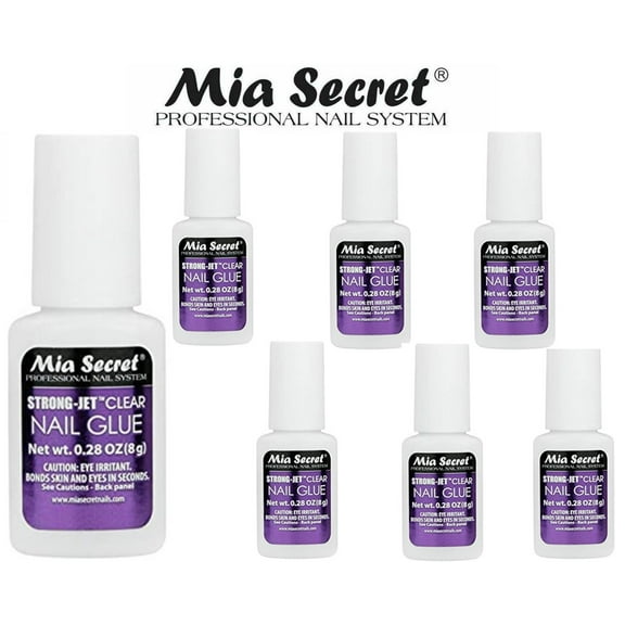 Mia Secret Strong-Jet Clear Nail Glue Brush-On Glue 8g (340) x 7