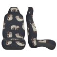 thumbnail image 2 of LAKIMCT Branch Sloth Car Seat Covers Vehicle Front Seat Covers Universal Fit Seat Protector, 2 of 9