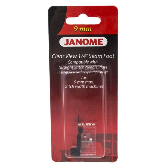 Janome Clear View 1/4" Seam Foot for 9mm Machines C67 C67