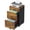 Rustic Brown, variant on GALAXHERO Filing Cabinet with Lock and Key, 3 Drawer Rolling File Cabinet, Wood File Cabinet for Home Office, Fits Letter/A4 Size, Black