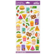 Sticko Everyday Stickers Multicolor Vinyl Snack Time Solid Stickers, 45 Piece
