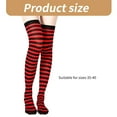 thumbnail image 3 of Halloween Colorful Striped Thigh High Long Socks Witch Sock for Women Girls Over the Knee Stockings Role Play Hosiery, 3 of 8