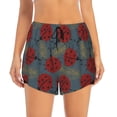 thumbnail image 2 of Picia Ladybug Pattern Women's 2 in 1 Athletic Running Shorts High Waisted Workout Casual Gym Sweat Shorts with Comfy Liner Zipper Pockets-Medium, 2 of 9
