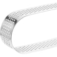thumbnail image 5 of Xiao Hua 10 moldes ovalados para tartaletas perforados de acero inoxidable para hornear, redondos, para tartas, mousses, tartas, quiches, plateados., 5 of 5