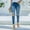 A# Blue, variant on Olyvenn Hole Flare Pants Denim Jeans Women's Plus Skinny Slim Fit Female Casual Outwear Women Mid Waisted Pocket Stretch Button Trousers for 2022 Women Tops Dark Blue 6