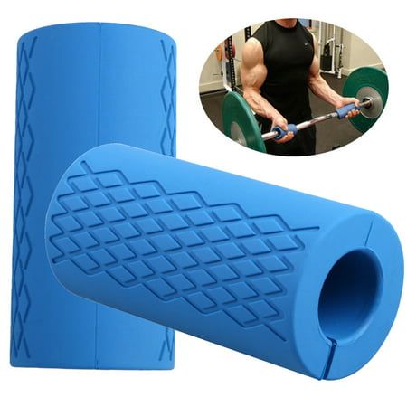 Thick Bar Grips, Non-slip Barbell Grips Silicone Rubber Dumbbell Grips Fat Bar Training And Muscle Growth Easily Attachable to Any Barbell, Dumbbell and