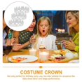 thumbnail image 5 of Cosplay Crown 3Pcs Silver Cloth Birthday Hairband for Women with Elegance, 5 of 5
