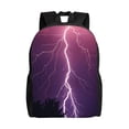 thumbnail image 1 of Disketp Thunderstorm Violet Purple Mochila Unisex de Apertura Lateral Completa, Mochila para Laptop para Escuela, Trabajo y Viajes, 1 of 8