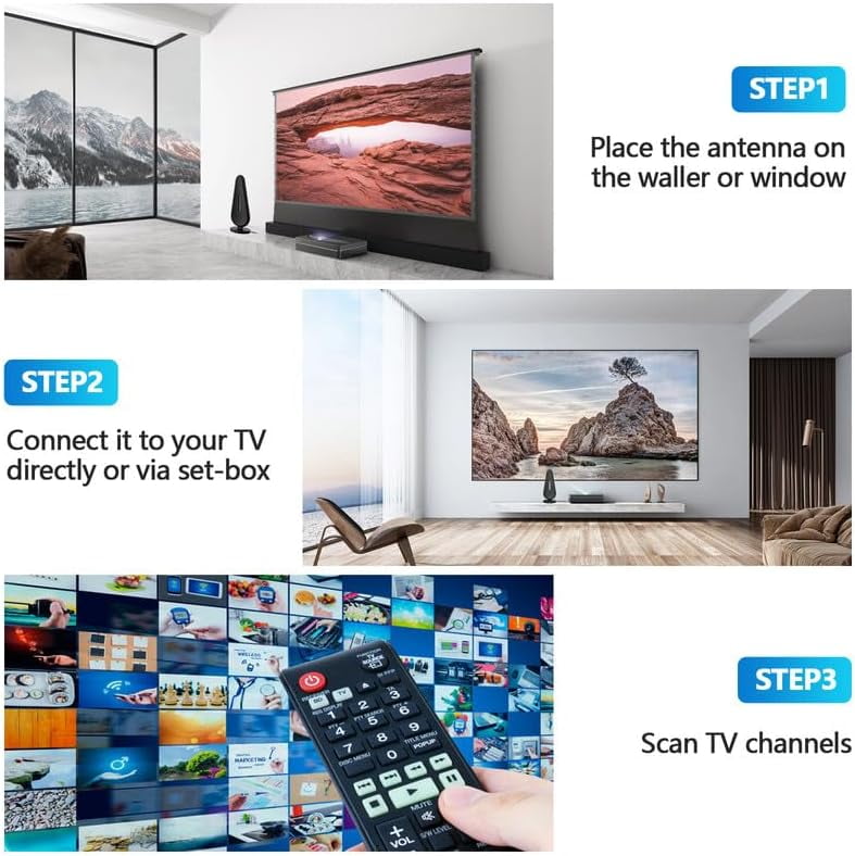 television booster box 2026 Upgraded TV Antenna, 3500+ Miles Long Range Indoor Outdoor HDTV Antenna with Amplifier Signal Booster, 26FT Coaxial Cable, Supports 4K 8K 1080p Digital Reception for Smart & Older TVs and crystal Digital Tv Antenna USTOP With