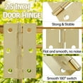 thumbnail image 4 of Murtenze 24 Pack 2.5 Inch Door Hinge - Gold Butt Hinges With Ball Bearing, Cabinet, Window, Outdoor Use - Mounting Screws Included, 4 of 7