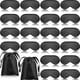 thumbnail image 1 of wonima11 20 Pieces Silk Sleep Mask Eye Mask with Adjustable Strap Sleeping Cover Eye Cover Blindfold for Women Men Sleeping Travel(Black), 1 of 1