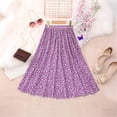 thumbnail image 5 of Edvintorg Floral Skirt for Girls Summer Elastic Waist Loose Casual Beach Skirts Midi Length Fashion Clothing, 5 of 6