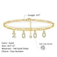 thumbnail image 2 of TINGN Birth Year Number Ankle Bracelets for Women 14K Gold Filled Dainty CZ Date Anklet, 2 of 5