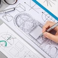thumbnail image 5 of Regla Geométrica Multifuncional, Plantilla De Dibujo Geométrico Portátil, Regla De Dibujo De Plástico Con Escala Transparente Para Diseñador De Estudiantes De Artista seitruly EL010930-00, 5 of 5