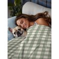 thumbnail image 4 of Twin XL Flat Sheet Only Rustic Sage Green Beige Checker Soft Microfiber Cooling Bedding Sheets Farmhouse Buffalo Plaid Flat Bed Sheet for Hotel,Home Decor, 4 of 9