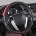 thumbnail image 1 of STEERING WHEEL COVER RED AND BLACK 38CM, 1 of 1