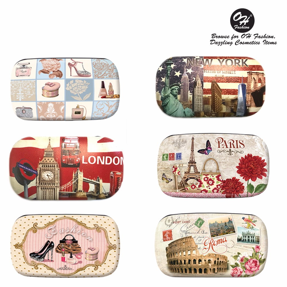 OH Fashion Contact Lens Case Cities Designs PARIS Portable Case Travel