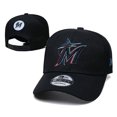 thumbnail image 1 of Miami Marlins Black Adjustable Unisex Hat With Eye - Catching Team "M" Logo, 1 of 53