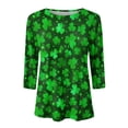 thumbnail image 4 of Tbopshirt Womens Top,Womens Clothes,Women's Fashion St Patricks Day Printed T-shirt 3/4 Sleeves Blouse Round Neck Casual Tops,St. Patrick'S Day Shirts for Women, 4 of 4