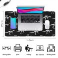 thumbnail image 5 of Long Mouse Pads for Desk,Skeleton Dinosaurs Labels Desk Mats on Top Of Desks, Desk Mouse Pad Extra Large with 3mm Non-Slip Base and Stitched Edge for Gaming,Office,Work,Home 31.5"x15.7", 5 of 6