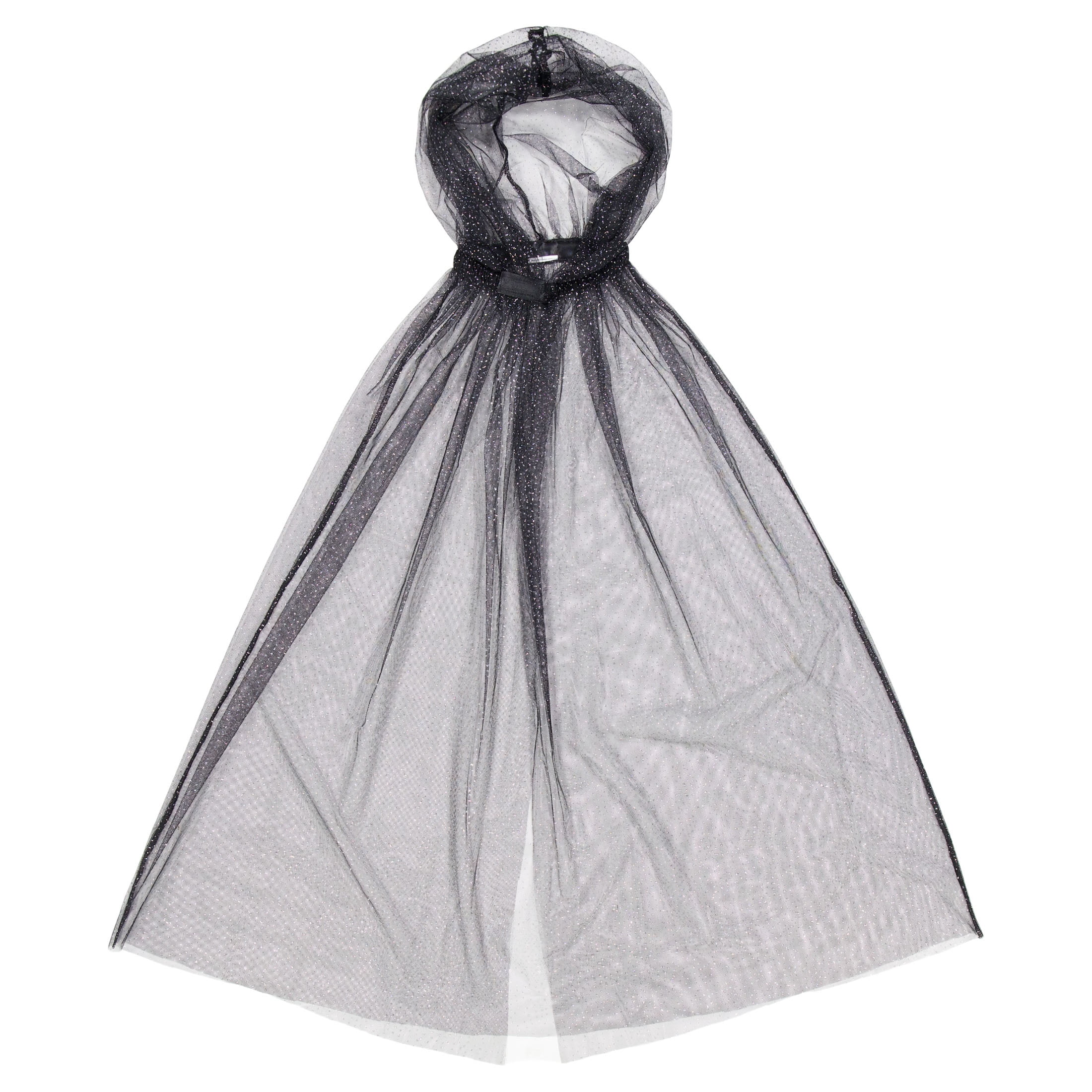 Hooded Sparkle Cape Costume Accessory for Children, Black, M-XL, Halloween by Way To Celebrate