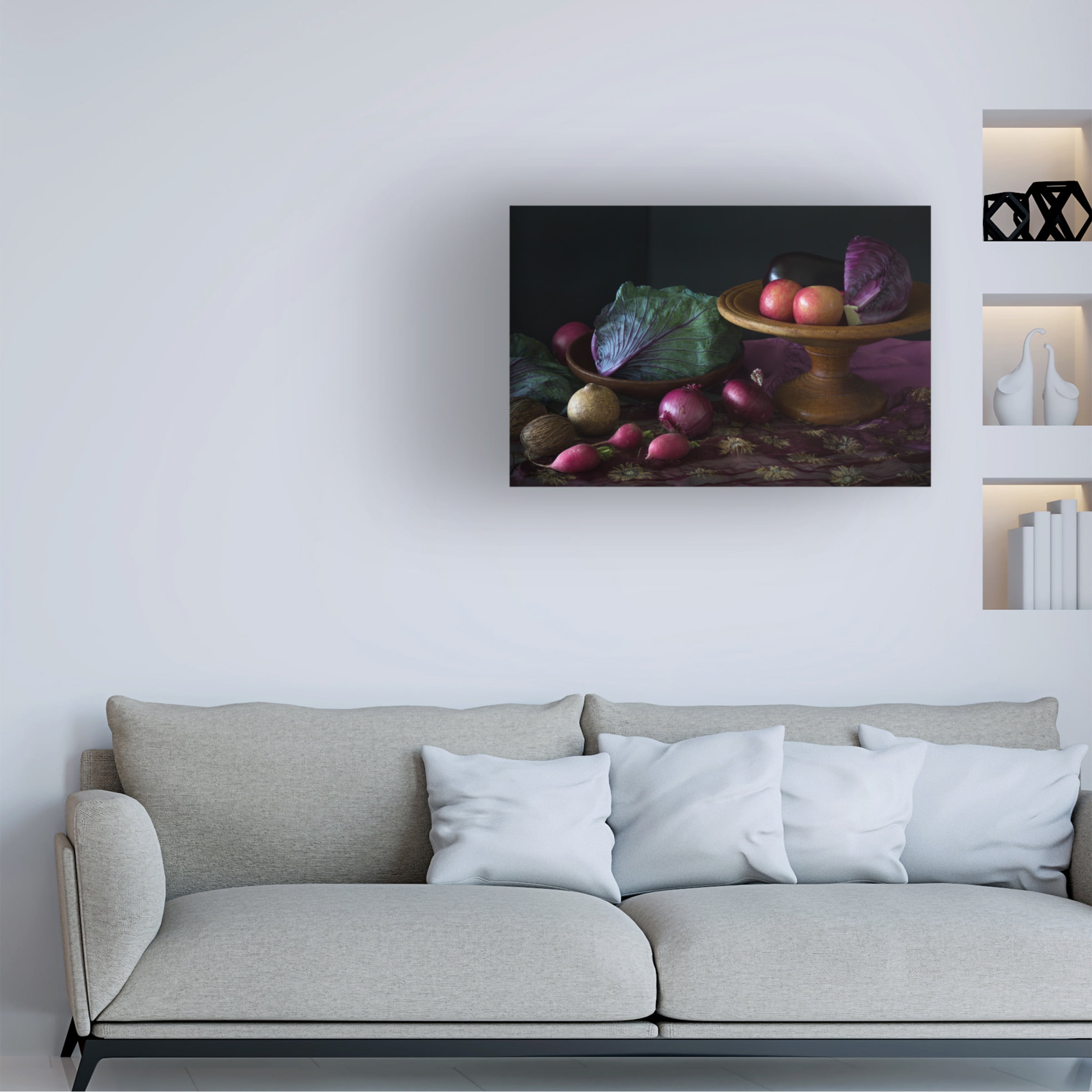 Jacqueline Hammer 'Still Life In Purple' Canvas Art