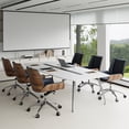 thumbnail image 4 of ZARKEA Luxury Executive Office Chair – Ergonomic Back Design with Wood & Leather Finish（Black）, 4 of 5