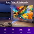 thumbnail image 6 of ELEPHAS Roku TV Smart Projector with Wi-Fi and Bluetooth, Built-in Roku TV Streaming Experience, Dolby Audio, Portable Mini Smart Projector, 6 of 9
