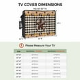 thumbnail image 3 of Outdoor TV Cover 48 to 50 Inches, Retro Texas Star Sunflower Black White Buffalo Plaid Rustic Wood Grain Waterproof TV Cover with Remote Control Pocket, Flat Screen TV Cover Protector for Outside TV, 3 of 6