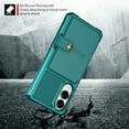 thumbnail image 7 of for Galaxy S25 Edge Wallet Case, RFID Blocking Card Holder Slot Kickstand Magnetic Button Closure Women Men Heavy Duty Shockproof Rugged Back Case Cover for Samsung Galaxy S25 Edge, Green, 7 of 7