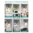 thumbnail image 5 of Vintage American Flag Tie Up Curtains for Windows 63 Inch Length Balloon Curtains Kitchen Adjustable Balloon Window Shade Blue Red White Star US Flag Tie Up Valance Bathroom Curtain Window 42"x63", 5 of 6