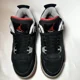 thumbnail image 4 of Ni - ke Size 6 - Ni - ke Air Jordan 4 Retro OG GS Bred 2019 Men's Shoes - 408452 060, 4 of 5