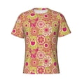 thumbnail image 4 of Vsdgher Yellow Flowers Print Men's Dry Fit Mesh Athletic Shirts Moisture Wicking Tennis T-Shirt Tops, 4 of 9