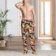 thumbnail image 2 of Fotbe fall Pumpkin Daisy Pantalones de Pijama para Hombre, Pantalones de Dormir, Pantalones de Casa con Cintura Ajustable y Bolsillos-X-Large, 2 of 6