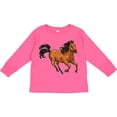 thumbnail image 3 of Inktastic Wild Mustang Horse Galloping Boys or Girls Long Sleeve Toddler T-Shirt, 3 of 5