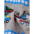 thumbnail image 5 of Little Boys 100% Cotton Train Zip Hoodie Gray Long Sleeve Jacket, Casual Kids Sweatshirt, 2T, 5 of 10