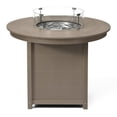 thumbnail image 5 of WestinTrends Helios 47" Modern Outdoor Patio Propane Round Counter Height Fire Pit Table (Rocks Not Included), Weathered Wood, 5 of 14