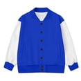 thumbnail image 4 of UAMVSH Jackets for Women Casual Button down Athletic Coats Fall Color Block Long Sleeve Baseball Active Jackets Outwear with Pockets(Large,Blue), 4 of 6