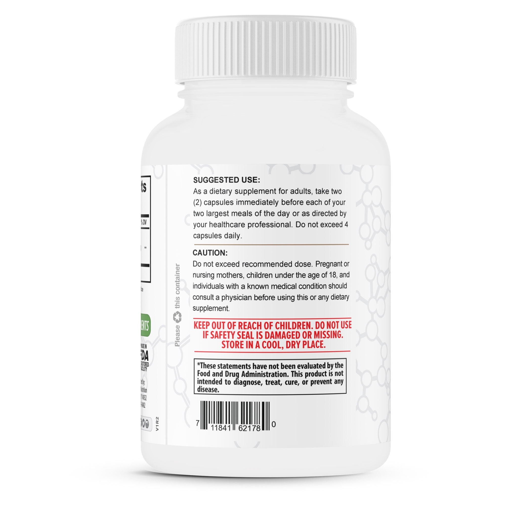 100% Pure White Kidney Bean Extract – All-Natural Carb Blocker 1200mg Serving – Optimized for Weight Loss & Fat Prevention for Women & Men – Made in USA – 2 Pack
