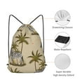 thumbnail image 5 of XMXT Waterproof Gym Bag, African Zebra Print Drawstring Backpack for Men, m Brown, 5 of 8