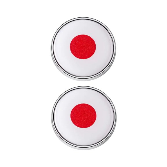 Ysmzzmsy Country Flag Car Emblem Sticker, 1.1in Round, Metal Alloy, High Adhesive, Scratch-Resistant