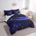 thumbnail image 3 of Castle Fairy Racing Car Bedding Comforter Set,Geometric Futuristic Cubes Full Bedding Set, 3 of 8