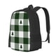 thumbnail image 1 of Balery Green White Lumberjack Plaid Mochila para hombre y mujer - Tela Oxford 600D resistente - Gran capacidad, resistente al agua, ideal para la escuela, viajes y senderismo, 1 of 6