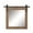 Brown Wood Wall Mirror Solid Square 31" x 2" x 31", variant on DecMode 34" x 71" Brown Wall Mirror with Black Metal Hanging Rod