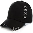 thumbnail image 3 of Only Moment White,Black Vintage Washed Baseball Cap Cloth Soft Unconstructed Plain Blank Adjustable Size Dad Hat One Size, 3 of 6