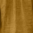 thumbnail image 6 of Tqcoqu Women's Linen Blend V-Neck Gathered Puff Long Sleeve Casual Blouse,Yellow Women's S-XXL, 6 of 6