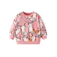 thumbnail image 3 of Sudaderas con capucha para niñas de 2 a 7 años con diseño de dinosaurios y para saltar, ropa bonita para niñas pequeñas, camisetas deportivas para otoño y primavera, 3 of 5