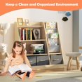 thumbnail image 4 of NACHES Kid Sling Bookshelf with 3 Storage Bin Drawers Nursery Bookshelves Wood Display Shelf Toddler Toy Organizer Child Bookcase Montessori Book Rack Cabinet Boy Girl Play Room Playroom Bedroom, 4 of 16